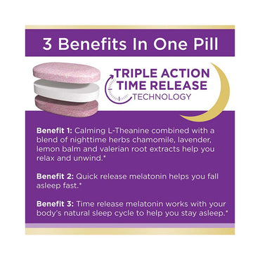 Natures bounty Sleep3 Tri-Layer Melatonin Time Release Tablets, 30 Ea