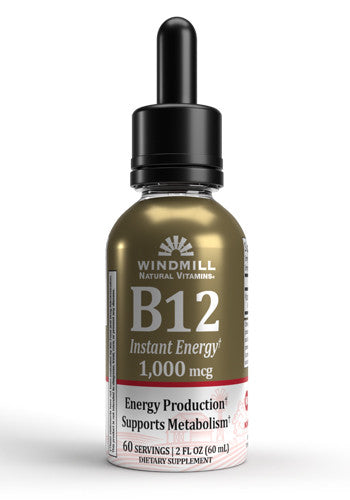 Windmill B-12 1000 mcg Liquid For Instant Energy, 2 Oz