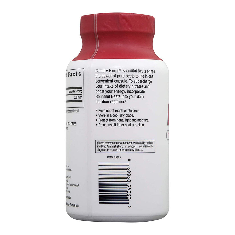 Country Farms Bountiful Beets Circulation Superfood Capsules, 90 Ea