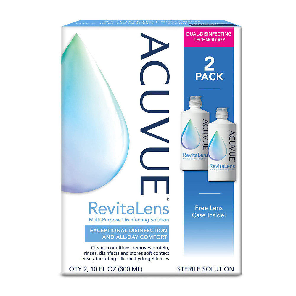Acuvue RevitaLens Multi Purpose Disinfecting Solution 10 Oz, Pack of 2