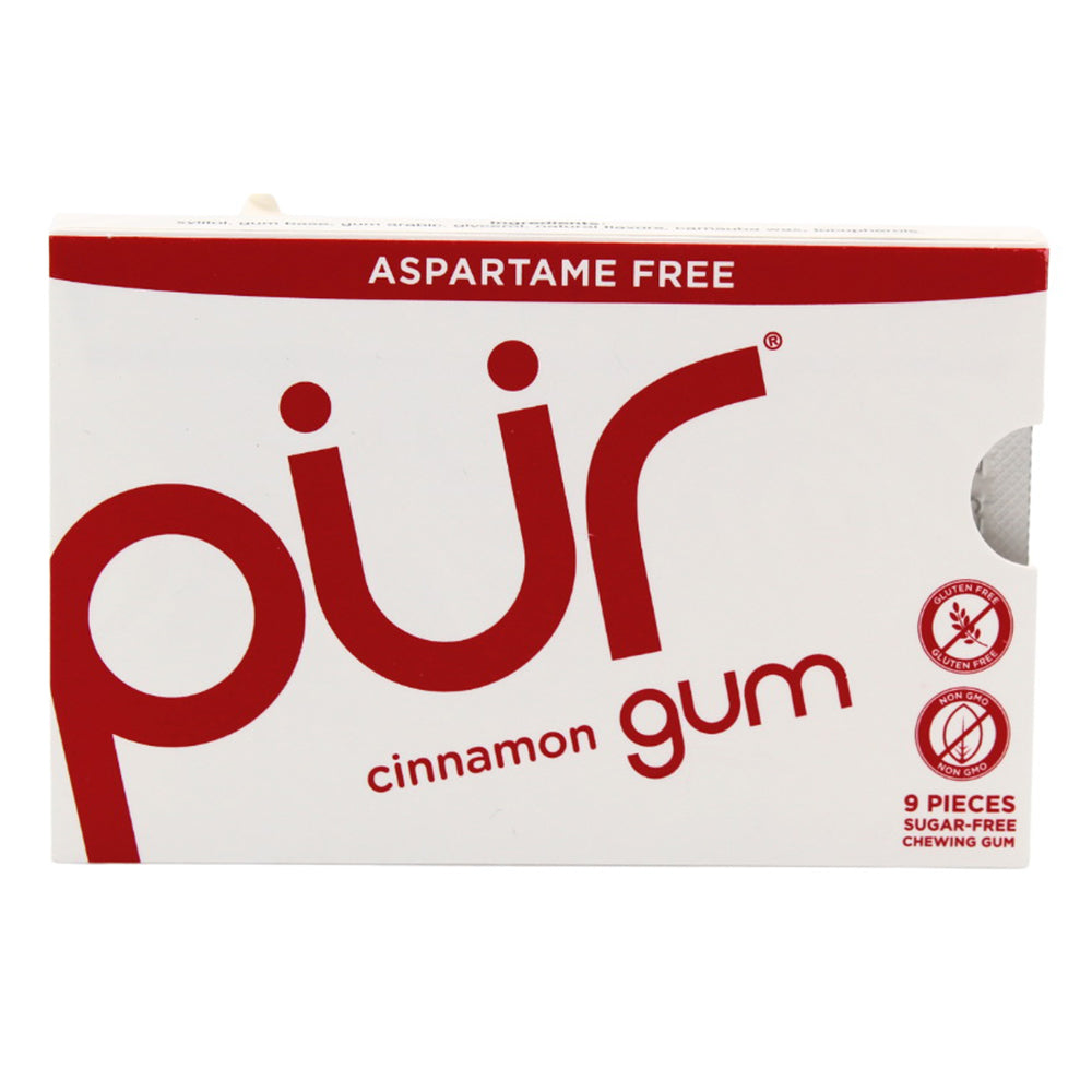 Pur Cinnamon Bister Sugar Free Gum Bag Sweetened with Xylitol Fresher Breath and Better Oral Health 9Ea