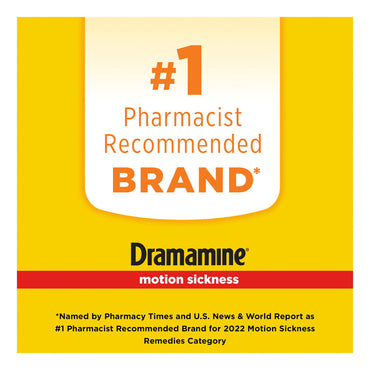Dramamine Chewable Tablets For Motion Sickness Relief - 8 Ea