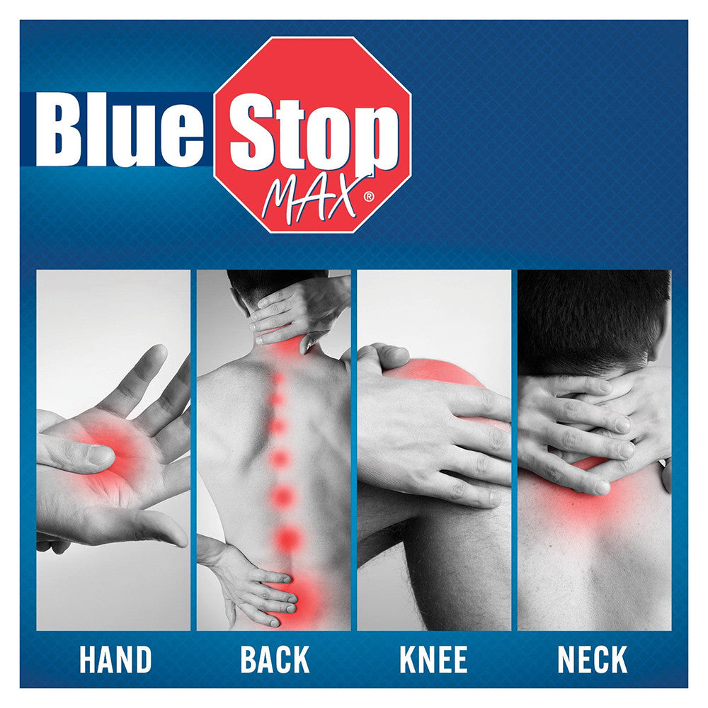Blue Stop Max Relief Gel for Muscles and Joints Massage, 16 Oz