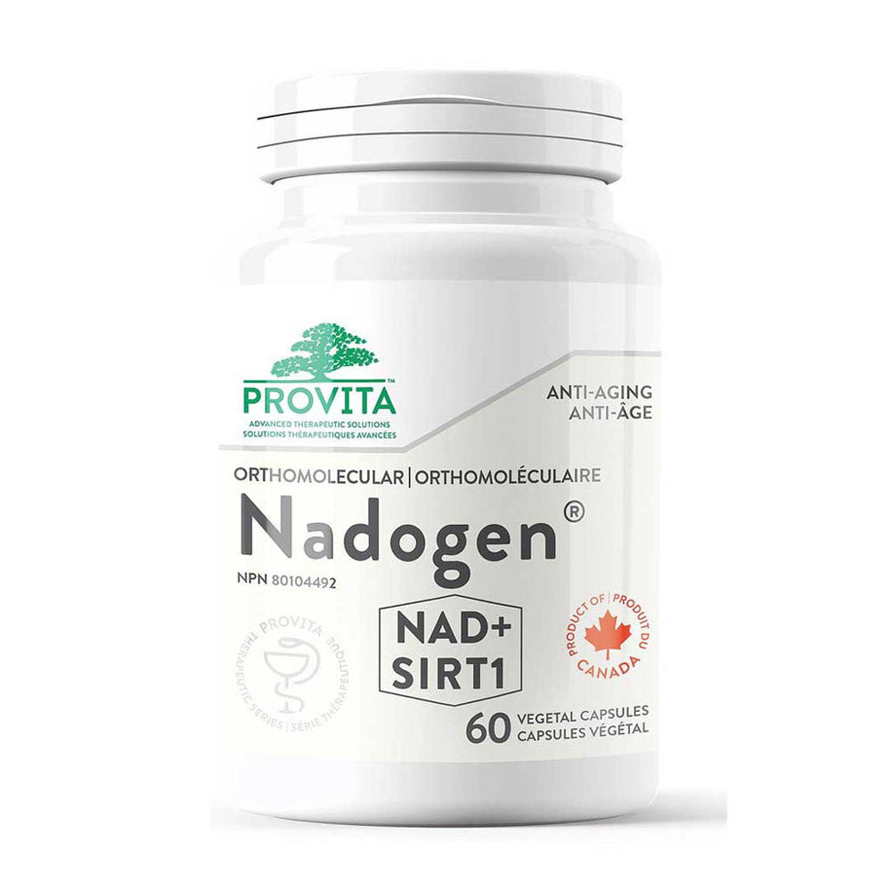 Provita Nutrition Nadogen Anti Aging cellular energy booster Increase NAD Veggie Caps, 60 Ea