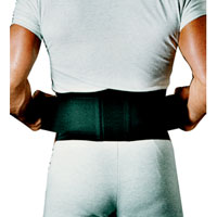 Sportaid 6 Inches Back Support Belt Durafoam With Suspenders, Black With Hips Size: 40-55 Inches, X-Large - 1 Ea