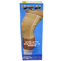 Sportaid Knee Brace With Gel Pad 9 Inches, Beige, Large - 1 Ea