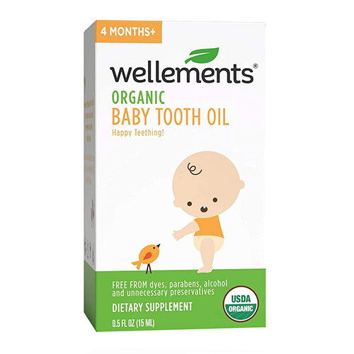 Wellements Organic Baby Tooth Oil, 0.5 Oz