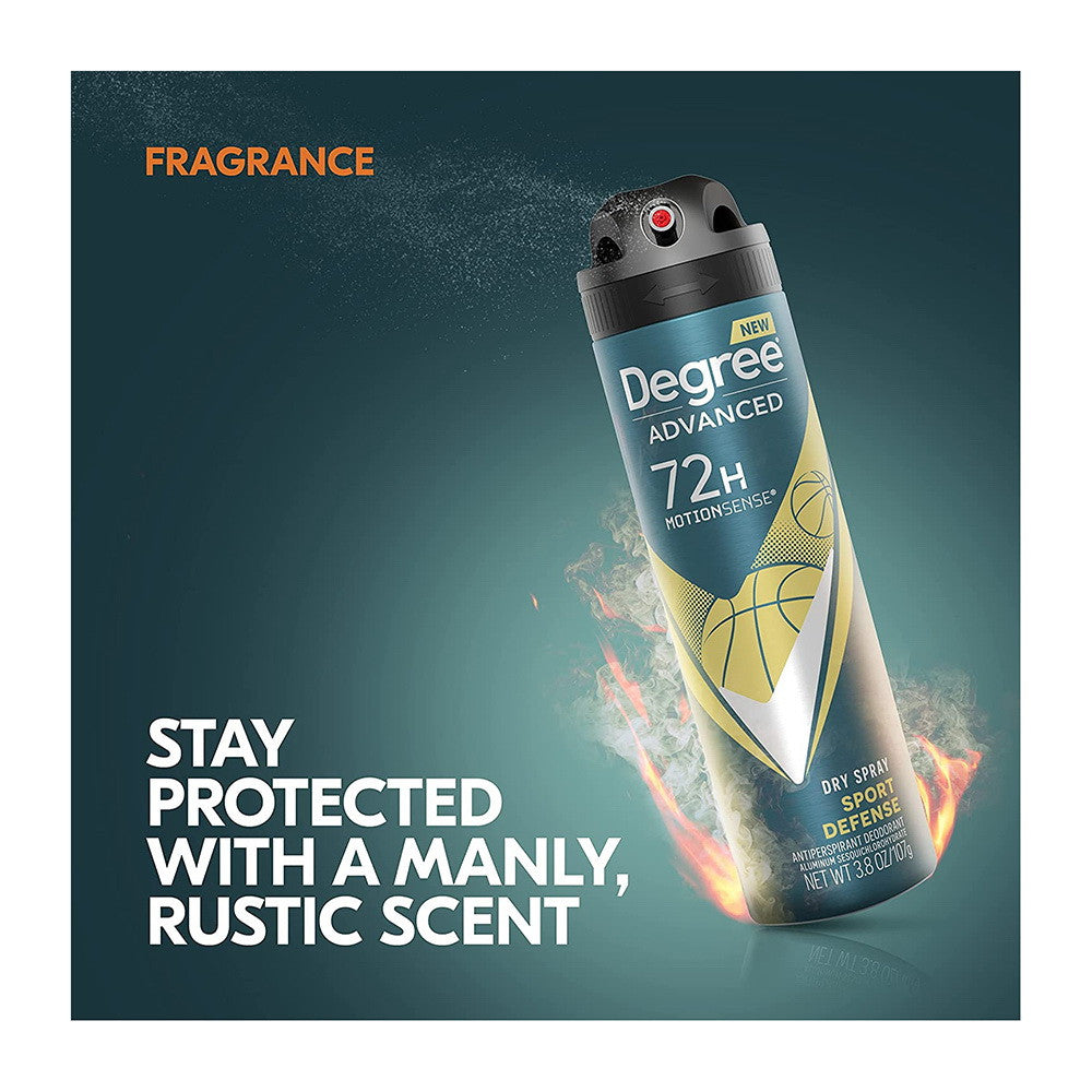 Degree Men Motion Sense Antiperspirant Dry Spray Sport Defense, 3.8 Oz