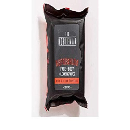 The Nobleman Face and Body Cleansing Wipes, Refreshing, 30 Ea