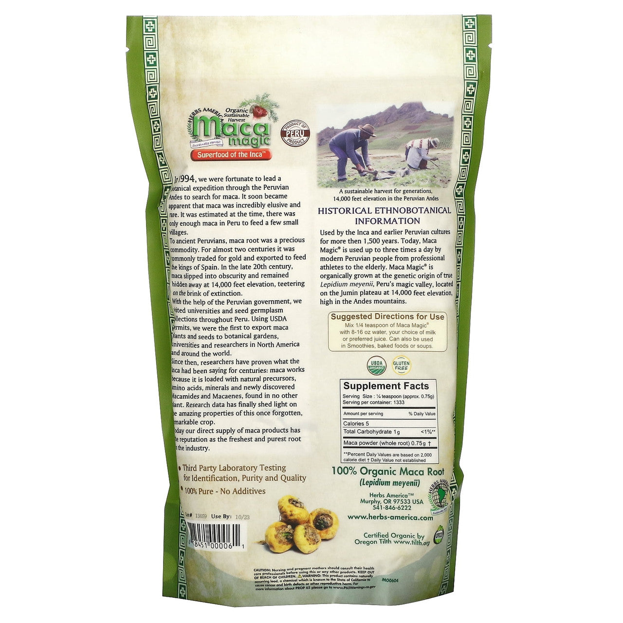 Maca Magic 100% Raw Powder Bag - 2.2 Lb