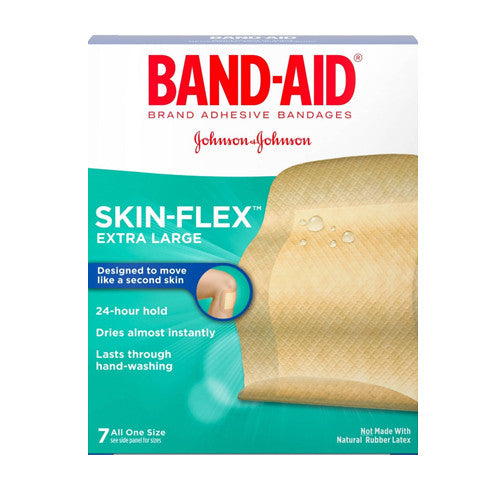 Band Aid Skin Flex Adhesive Bandages, Extra Large, 7 Ea