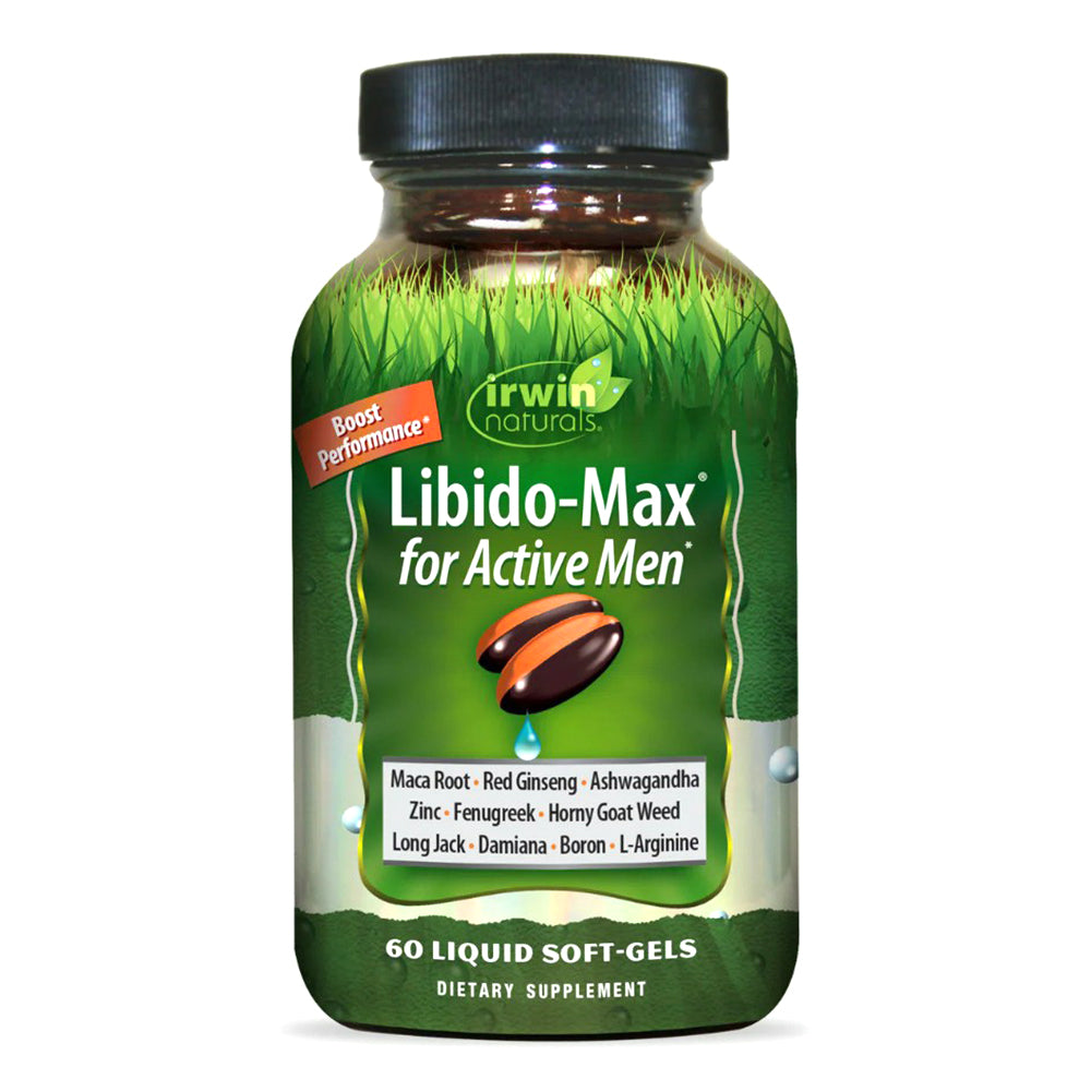 Irwin Naturals Libido Max Liquid Softgels for Active Men 60Ea