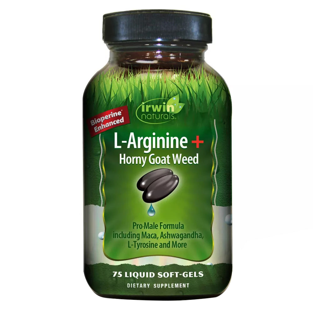 Irwin Naturals L-Arginine Plus Horny Goat Weed Liquid Softgels 75Ea