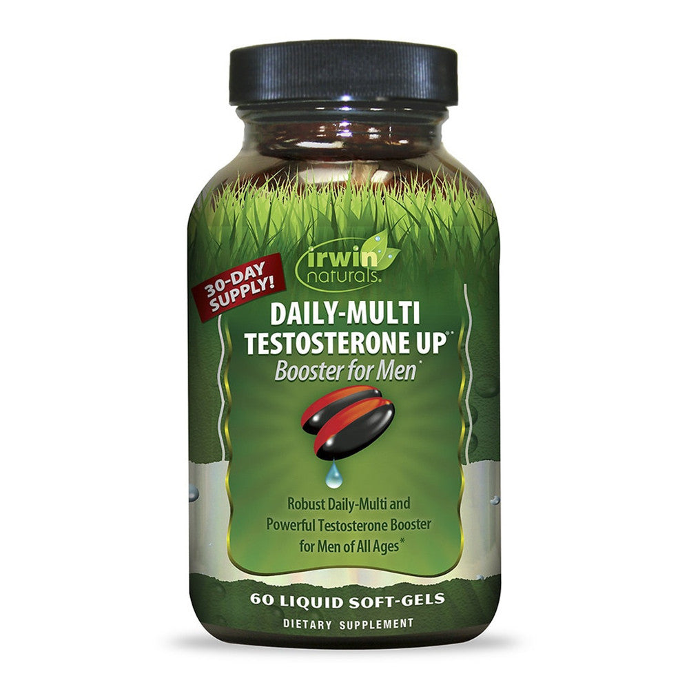 Irwin Naturals Daily Multi Testosterone UP Booster For Men Liquid Softgels, 60 Ea