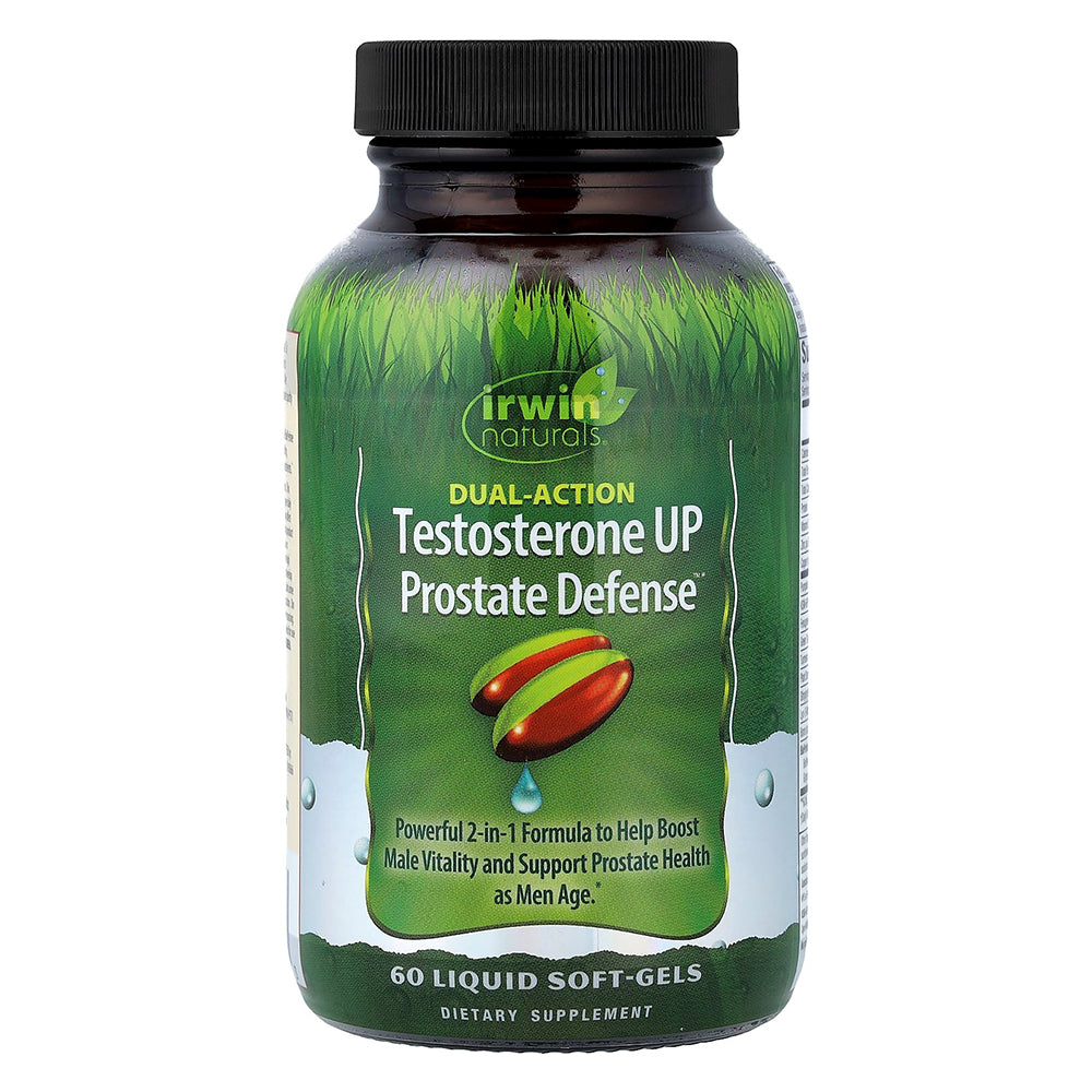 Irwin Naturals Dual Action Testosterone UP Prostate Defense Liquid Capsules 60Ea