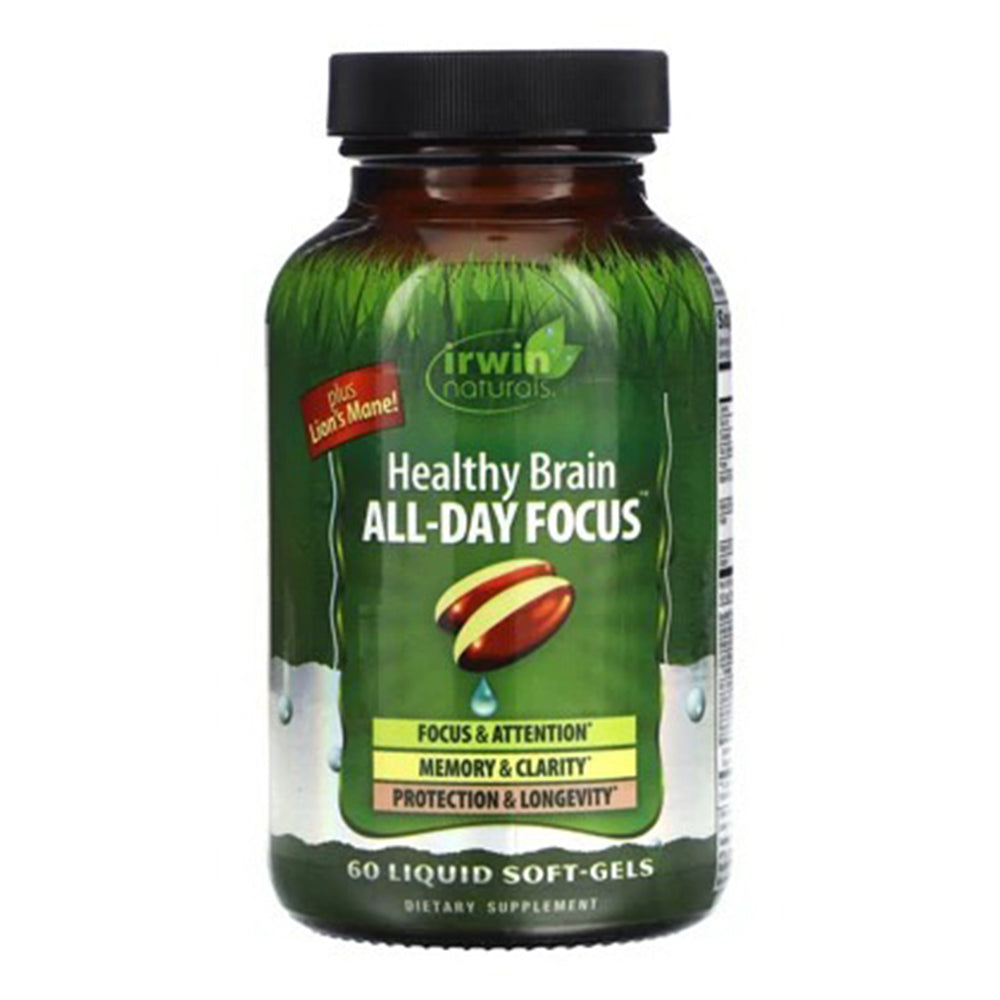 Irwin Naturals Healthy Brain All Day Focus Liquid Softgels 60Ea