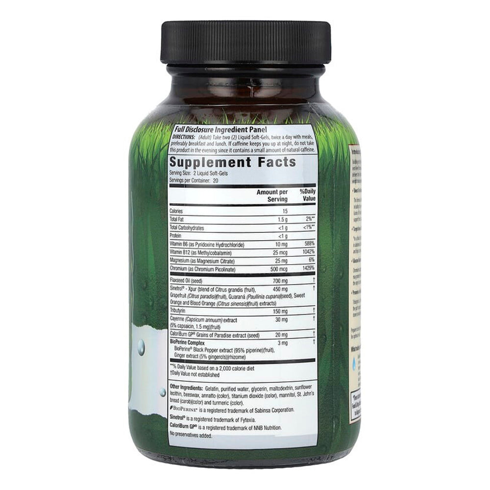 Irwin Naturals Stored Fat Belly Burner Plus CaloriBurn GP Multivitamin Softgels Boost Fat Burning and Metabolism 40Ea