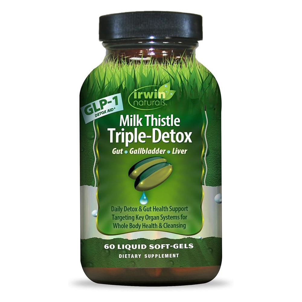 Irwin Naturals Milk Thistle Triple Detox Clinically Backed Liver and Gallbladder Support Liquid Softgels 60Ea
