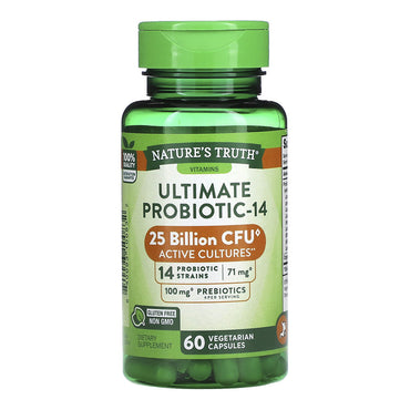 Natures Truth Ultimate Probiotic 14 25 Billion Veg Capsules, 60 Ea