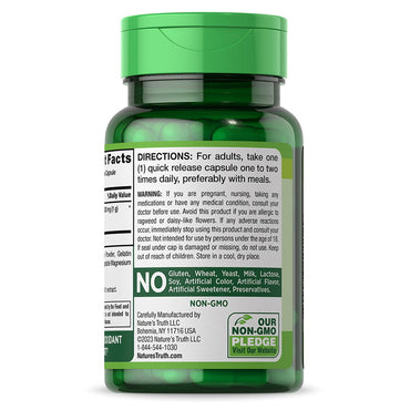 Nature's Truth Milk Thistle Seed Extract 1000 mg Quick Release Capsules, 100 Ea