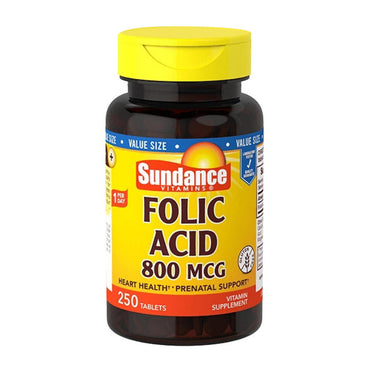 Sundance Folic Acid 800 Mcg Tablets, 250 Ea