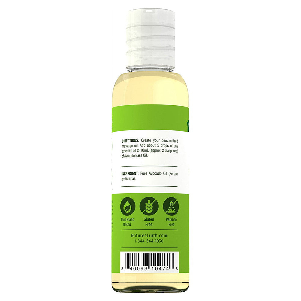 Natures Truth Aromatherapy 100% Pure Skin Care Avocado Oil, Unscented, 4 Oz
