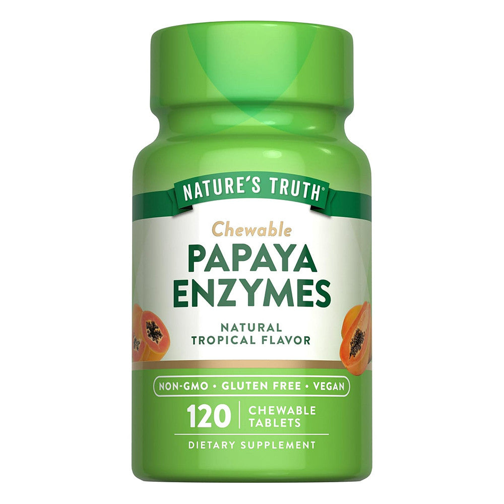 Natures Truth Chewable Papaya Enzyme Tablets, 120 Ea
