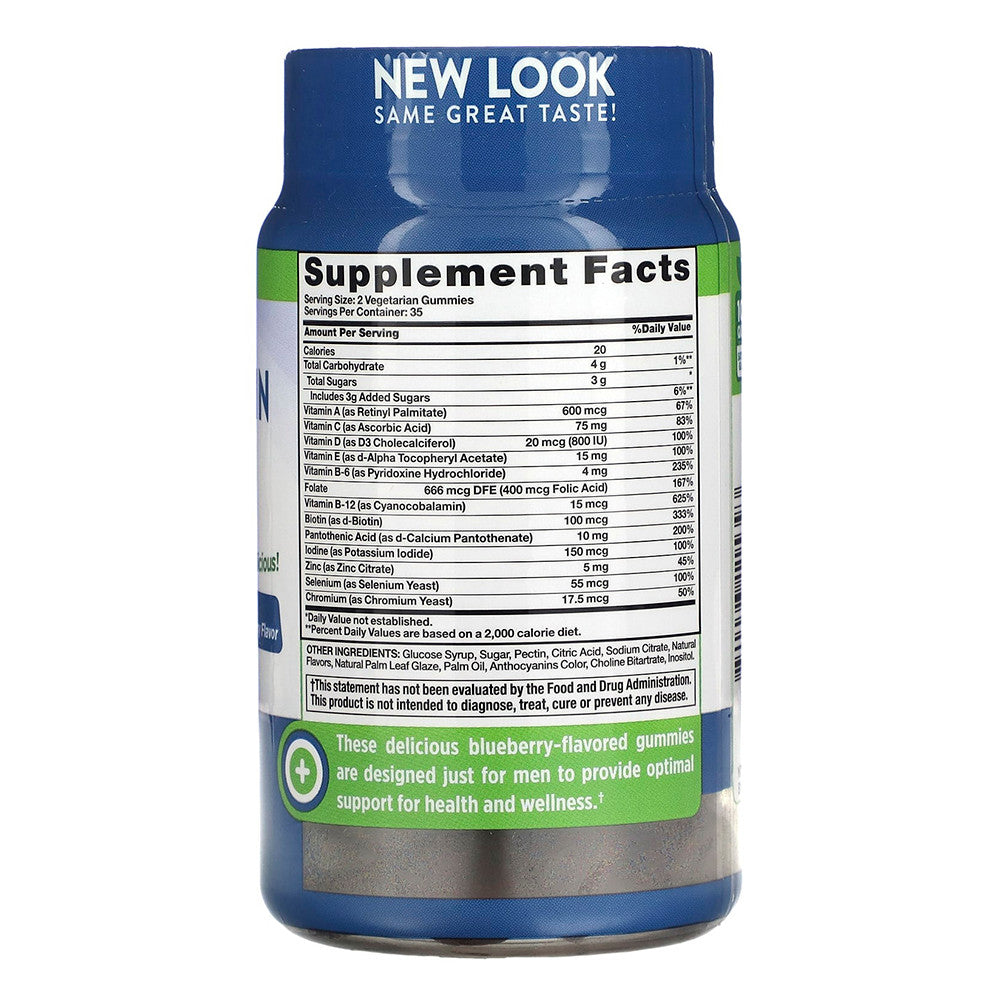 Natures Truth Mens Multivitamin Gummies, Blueberry Flavor, 70 Ea