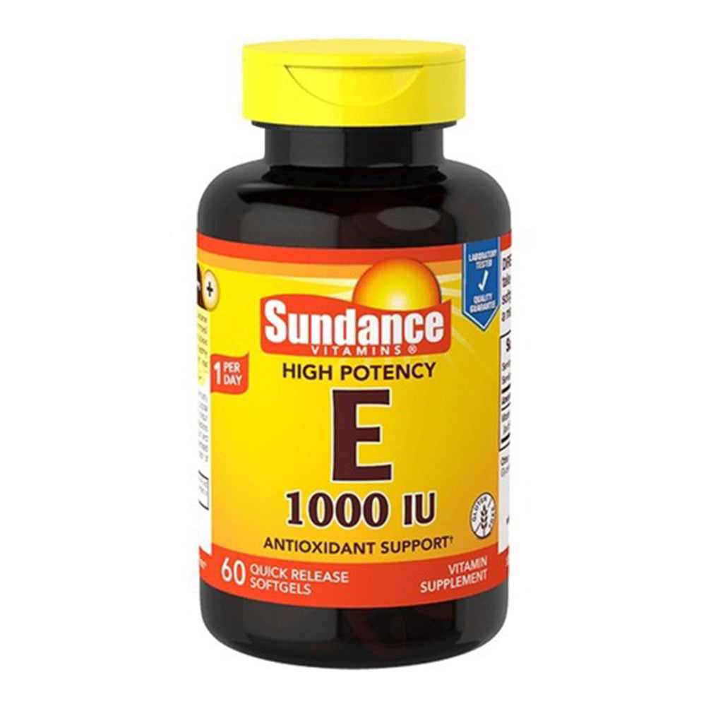 Sundance Vitamins High Potency E 1000 IU Softgels, 60 Ea