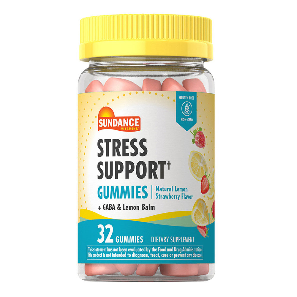 Sundance Vitamins Stress Support Plus Gaba and Lemon Balm Gummies, 32 Ea