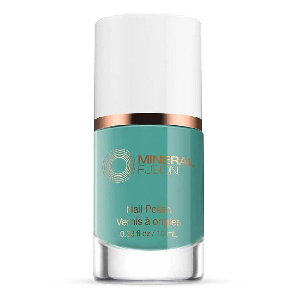 Mineral Fusion Real Teal Nail Polish for Long Lasting Chip Resistant Nail Color 0.33Oz (10ml)