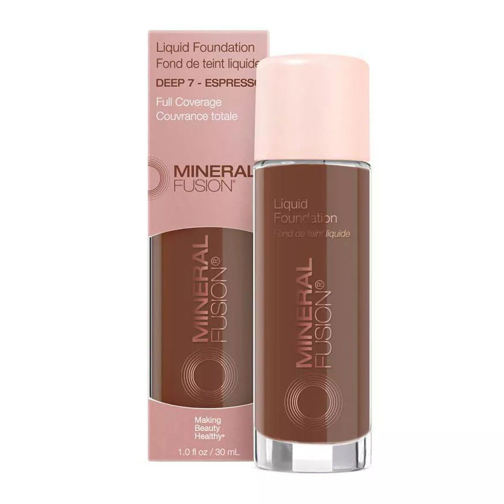 Mineral Fusion Liquid Foundation, Deep 7 Espresso, 1 Oz