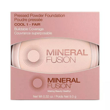 Mineral Fusion Pressed Powder Foundation, Cool 1 Fair, 0.32 Oz