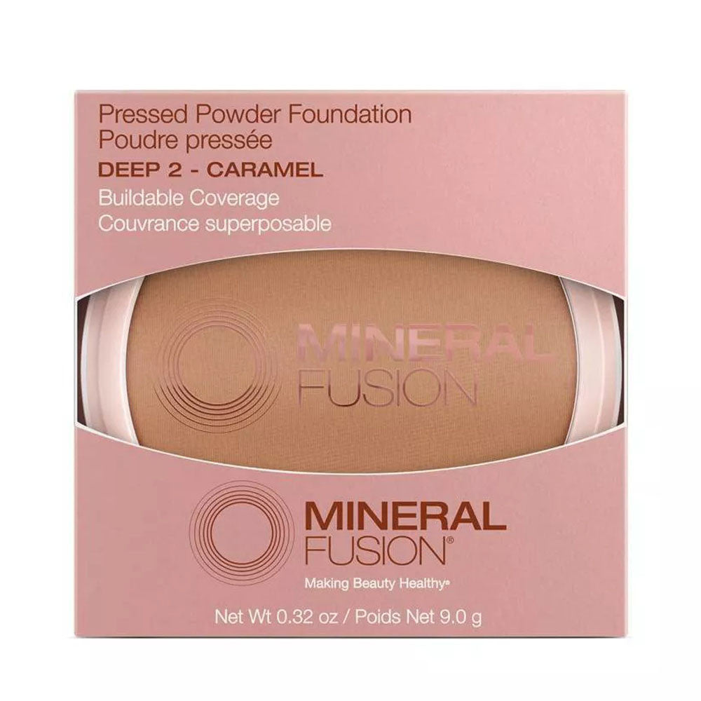 Mineral Fusion Pressed Powder Foundation Deep 2 Caramel, 0.32 Oz