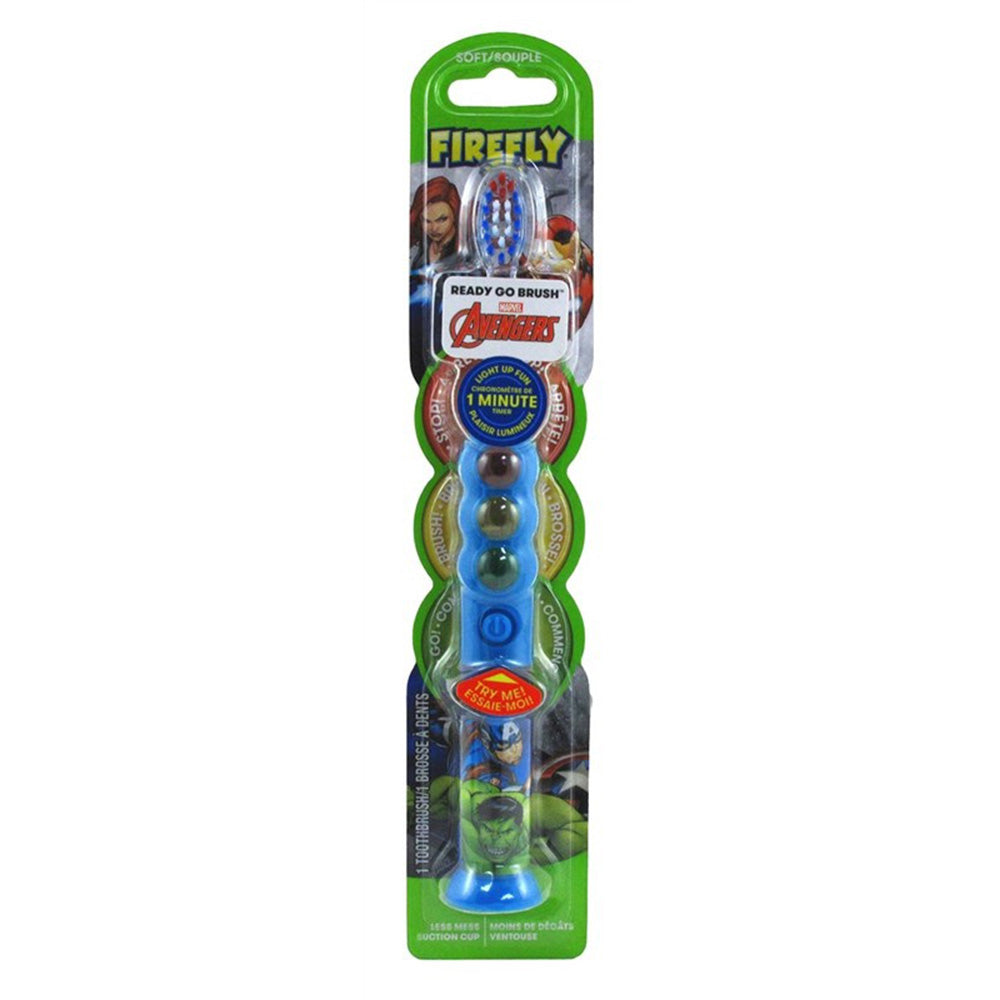 Firefly Avengers Kids Toothbrush with Light Up Timer 1 Minute Soft Bristles 1Ea