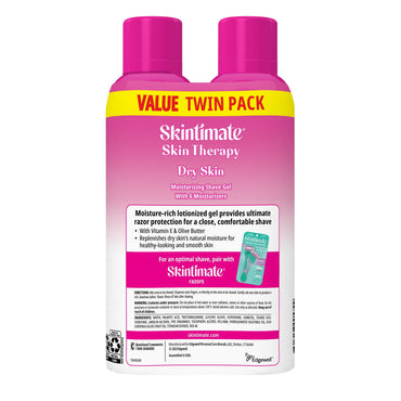 Skintimate Skin Therapy Dry Skin Women's Shave Gel, Pack Of 2, 7 Oz
