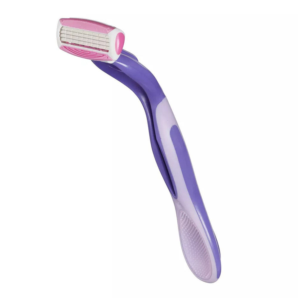 Skintimate Exotic Violet Blooms Womens 4 Blade Disposable Razors, 4 Ea