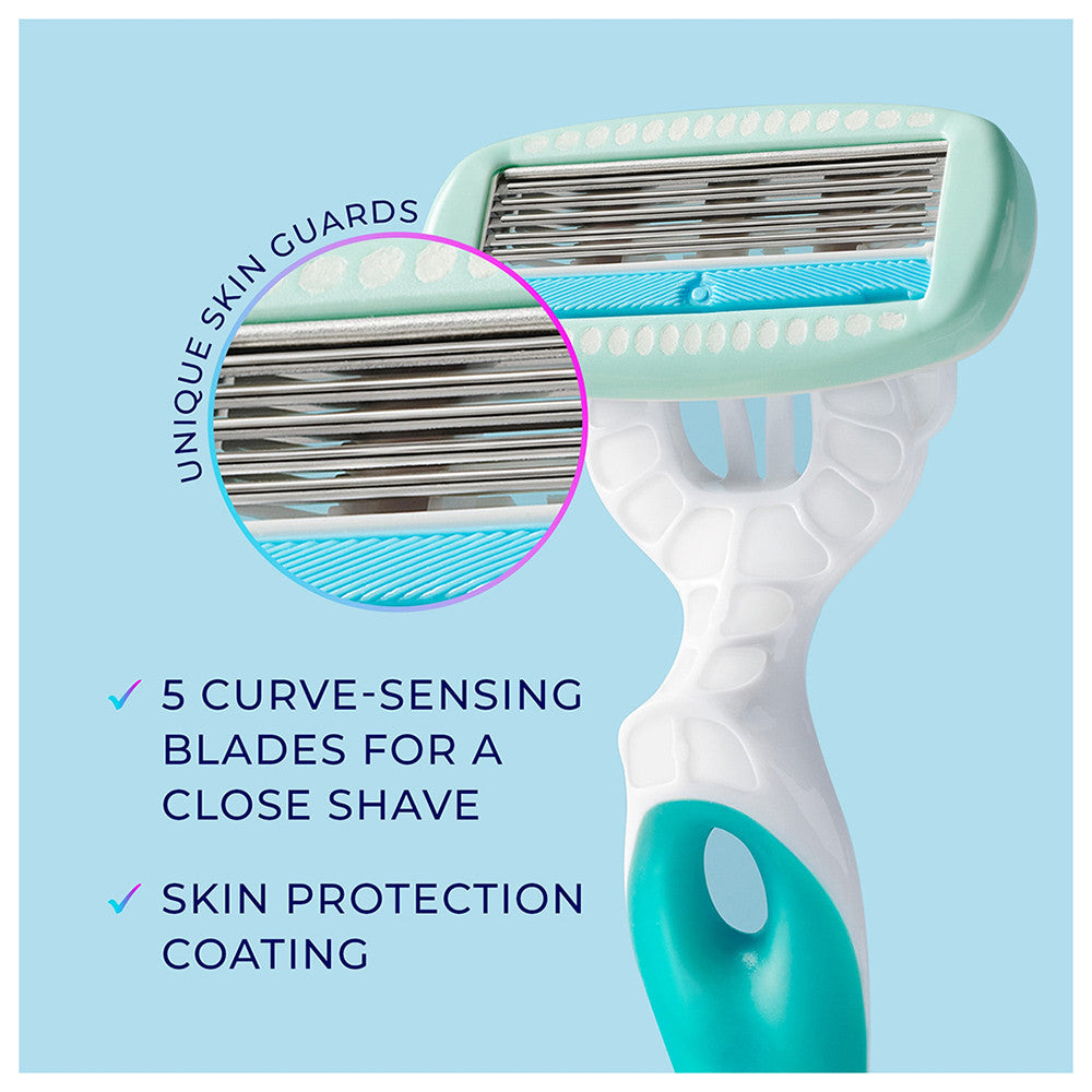 Schick Hydro Silk Disposable Razors for Women with Moisturizing Serum, 3 Ea