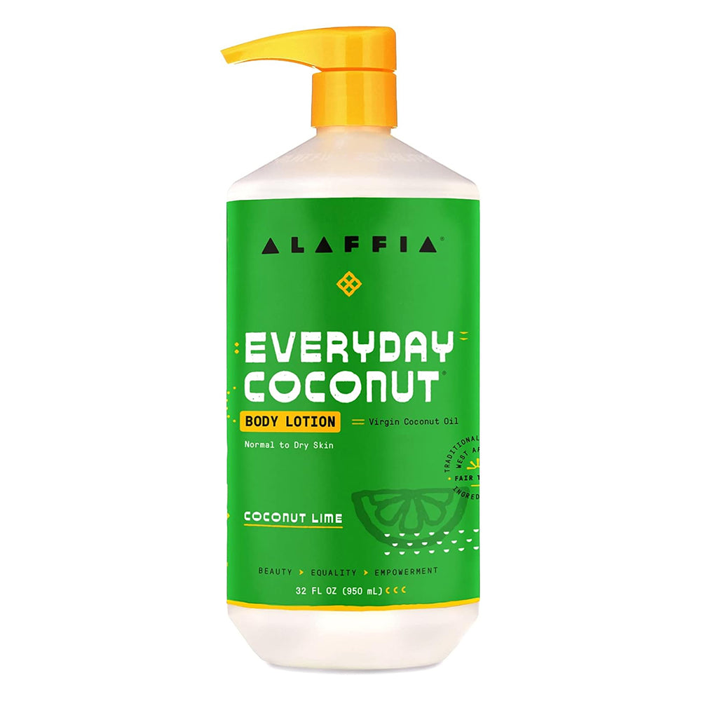 Alaffia EveryDay Coconut Hydrating Body Lotion Normal to Dry Skin Deep Moisturizing and Protection 32Oz (950ml)