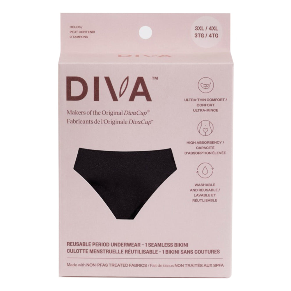 DivaCup 3XL/4XL Reusable Period Underwear for Leak Protection and Sustainable Menstrual Care 1Ea