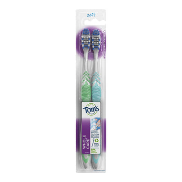 Toms of Maine Whole Care Soft Toothbrush, Twin Pack, 2 Ea