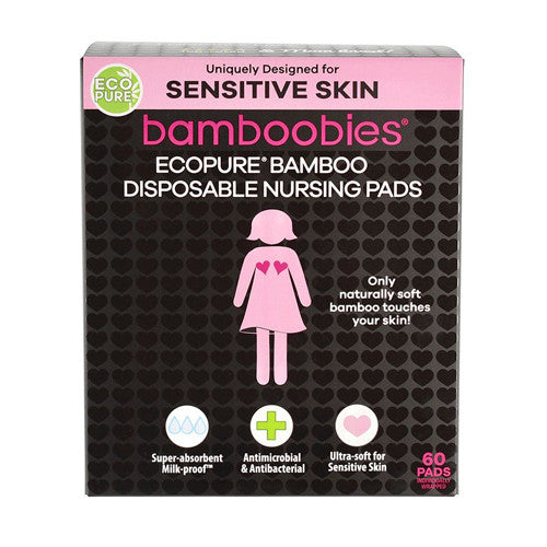 Bamboobies Disposable Nursing Pads For Breastfeeding, Sensitive Skin, 60 Ea