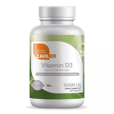 Zahler Advanced Vitamin D3 50,000 IU Supporting Bones And Immune System, 120 Ea