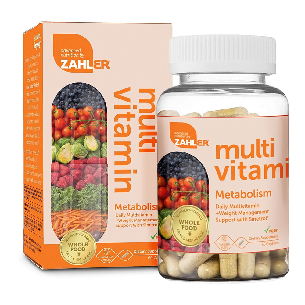Zahler Multivitamin Metabolism Plus Weight Management Support with Sinetrol Capsules for Women and Men 60Ea
