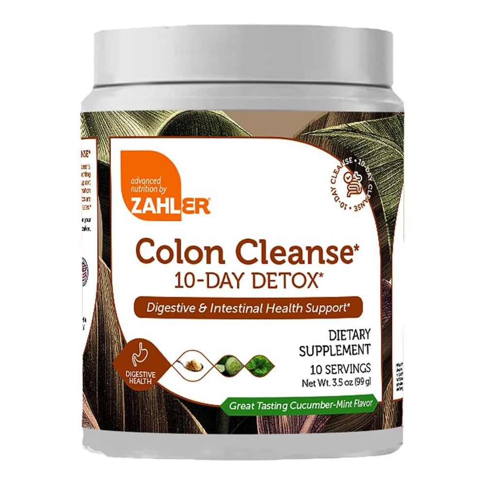 Zahler Colon Cleanse 10 Day Detox Cucumber Mint Flavor for Digestive Support 3.5Oz (99g)