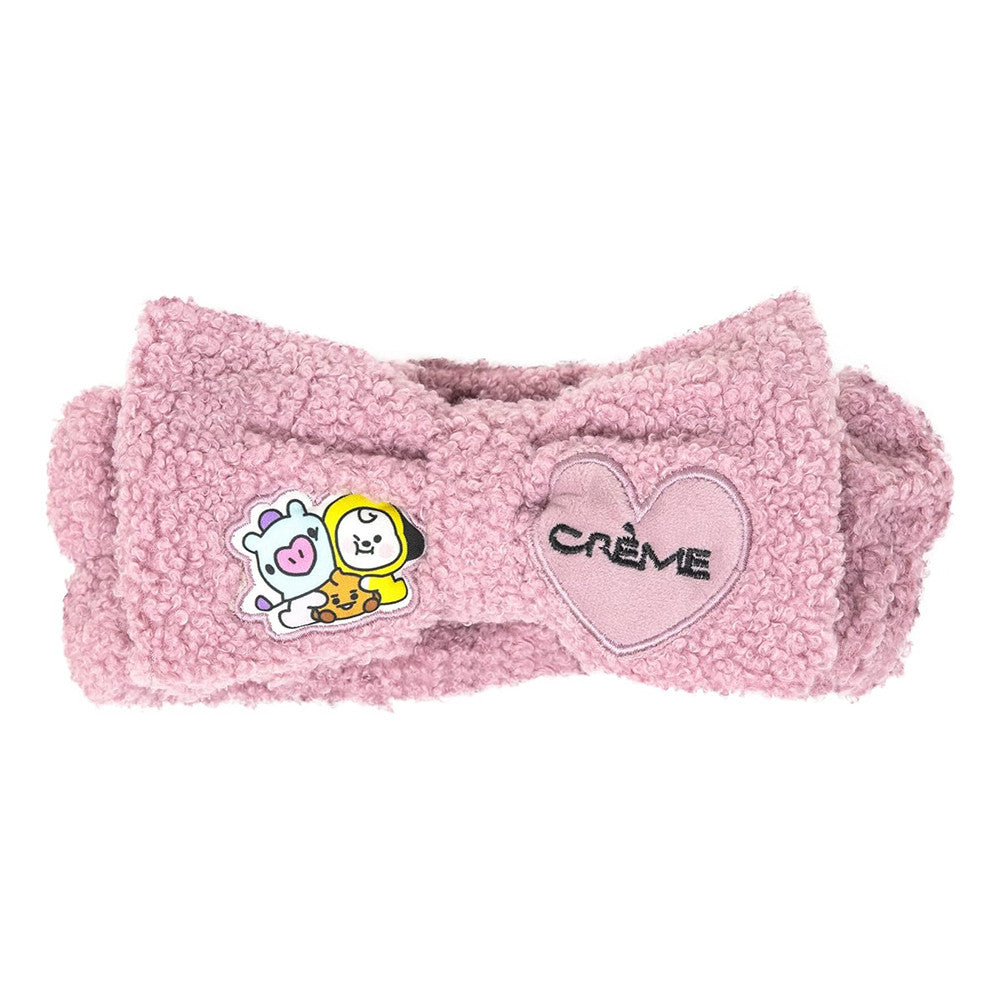 The Creme Shop BT21 BABY Plush Spa Teddy Headband for Face Care and Makeup Lavender Fluff 1Ea
