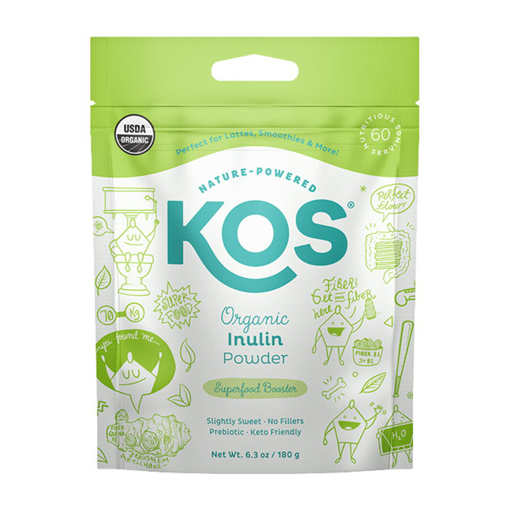 Kos Organic Inulin Powder, 6.3 Oz