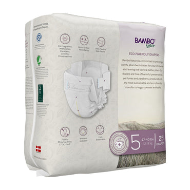 Bambo Nature Premium Baby Diapers Size 5, 25 Ea