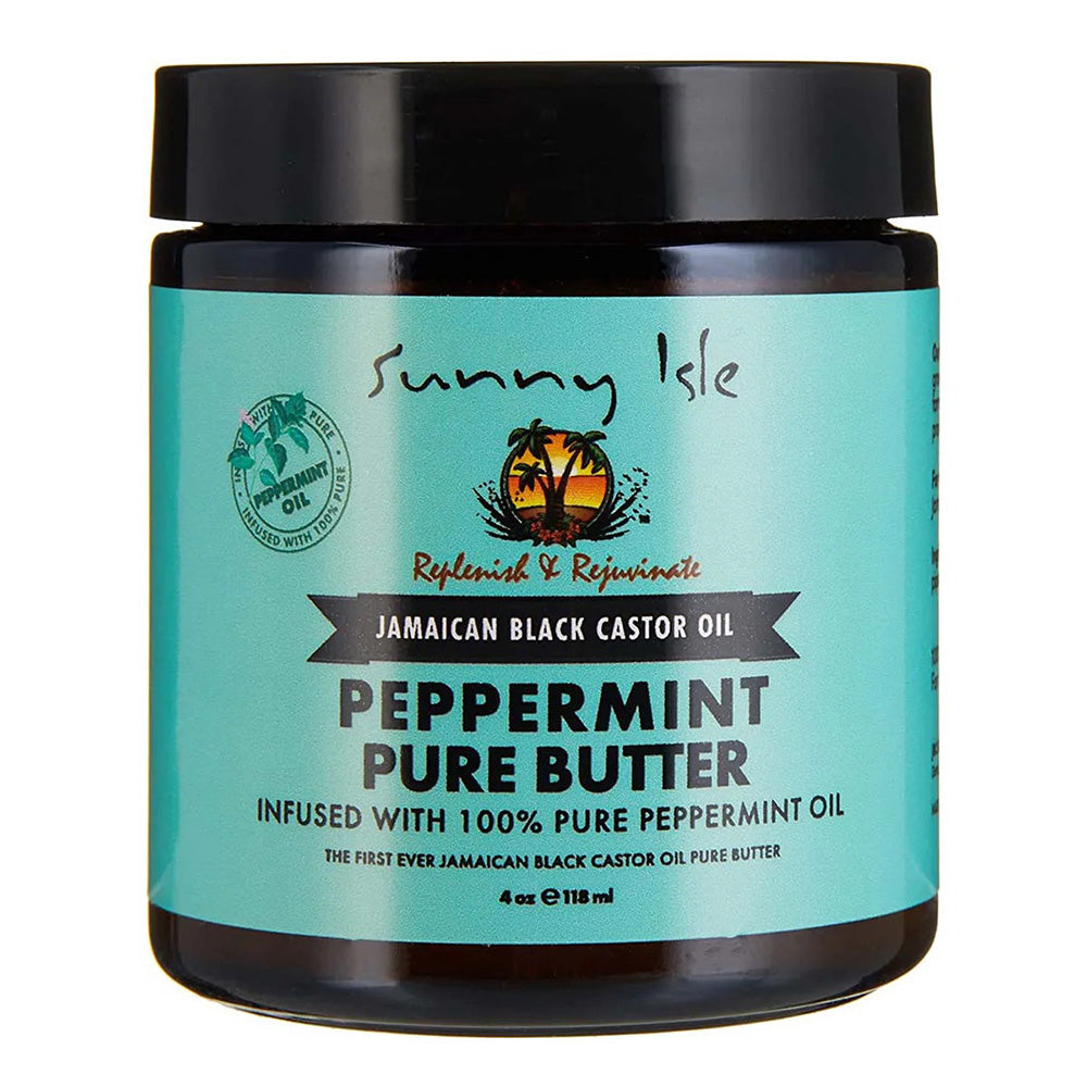 Sunny Isle Jamaican Black Castor Oil Pure Butter with Pure Peppermint Oil 4Oz (118ml)