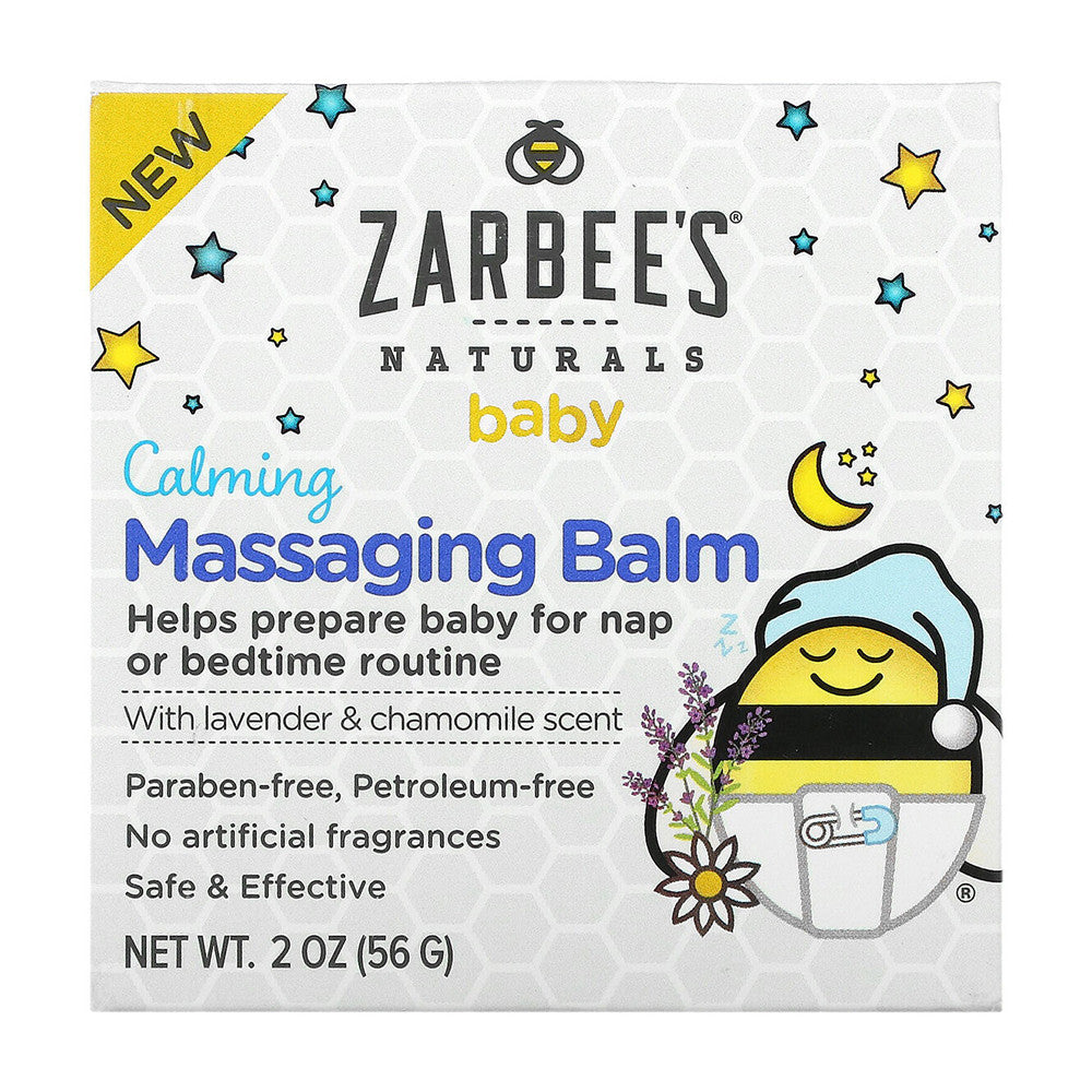 Zarbees Baby Calming Massage Balm, Lavender And Chamomile, 2 Oz